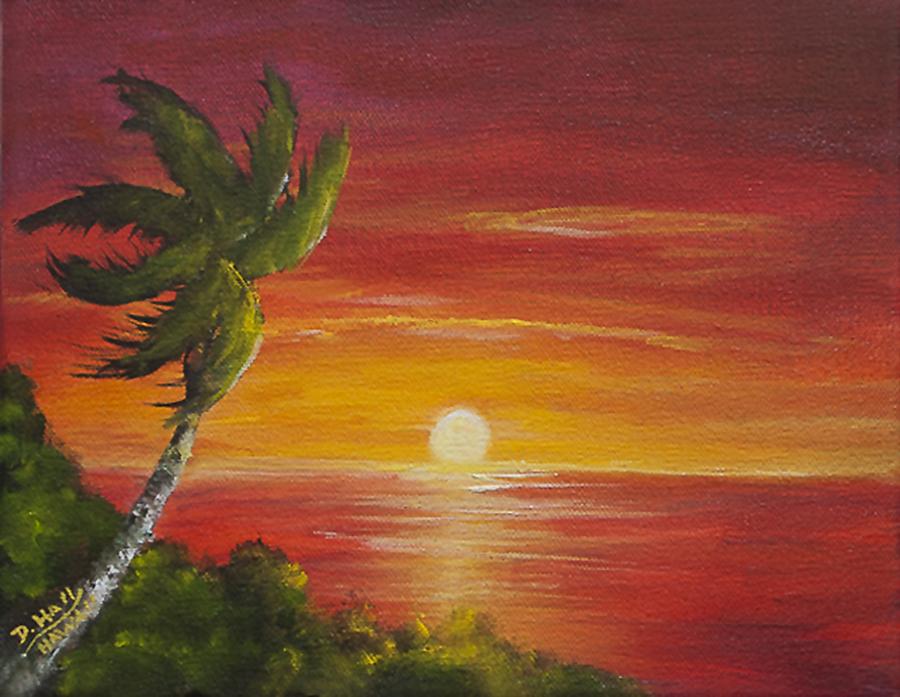 900x697 Hawaiian Sunset - Hawaiian Sunset Painting