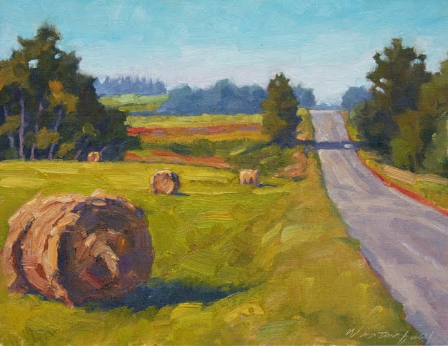 648x500 David Westerfield Studio Hay Bales And Small Town News - Hay Bale Painting
