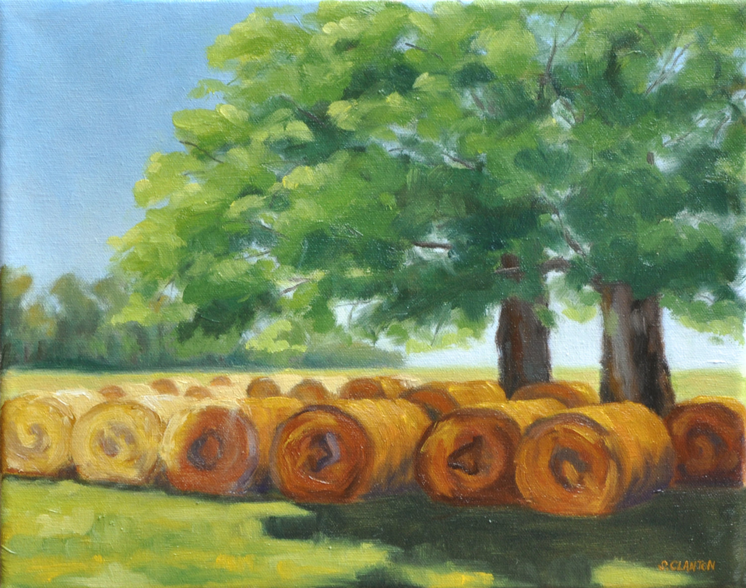 1500x1181 Hay Bale Painting Oil On Canvasin Cool - Hay Bale Painting