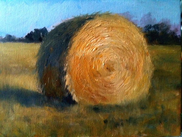 600x450 Hay Bale Painting By Jason Felkner - Hay Bale Painting