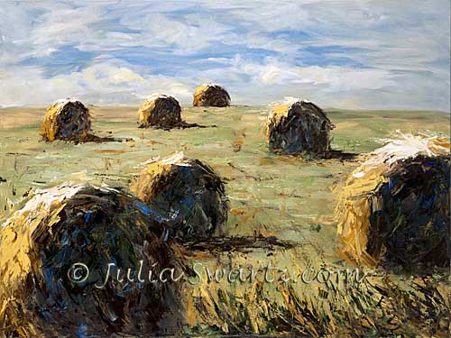 500x375 Julia Swartz Fine Art Gallery Hay Bales - Hay Bale Painting