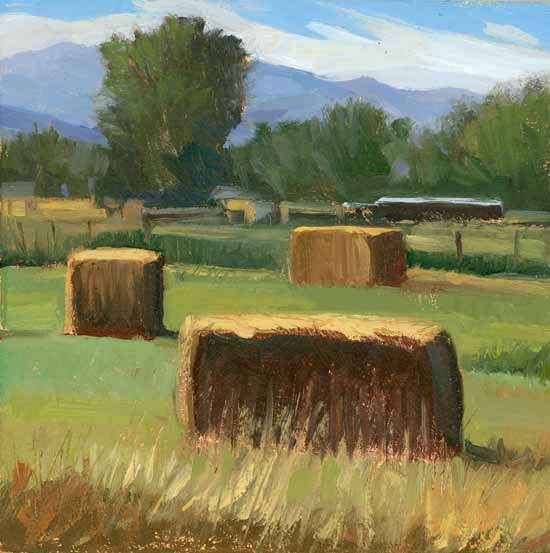 550x553 More Painting With Bill Perkins Life Needs Art - Hay Bale Painting