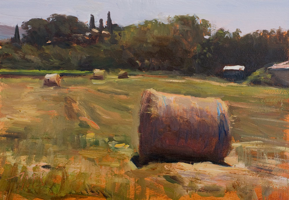 1000x693 Daily Paintings Hay Bales Postcard From Provence - Hay Bale Painting