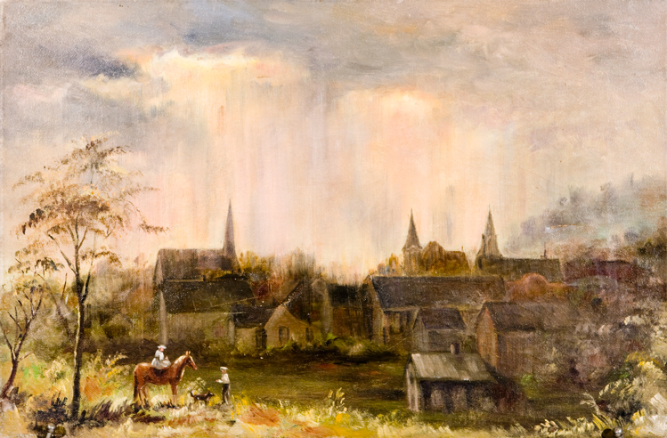 749x492 Painting Hay Camp - Hay Painting