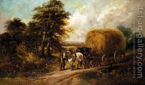 600x354 The Hay Wagon John Barker Reproduction 1st Art Gallery - Hay Painting