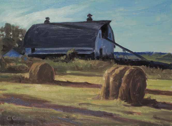 665x486 Wisconsin Barn With Hay Bales Cooley Art Gallery - Hay Painting