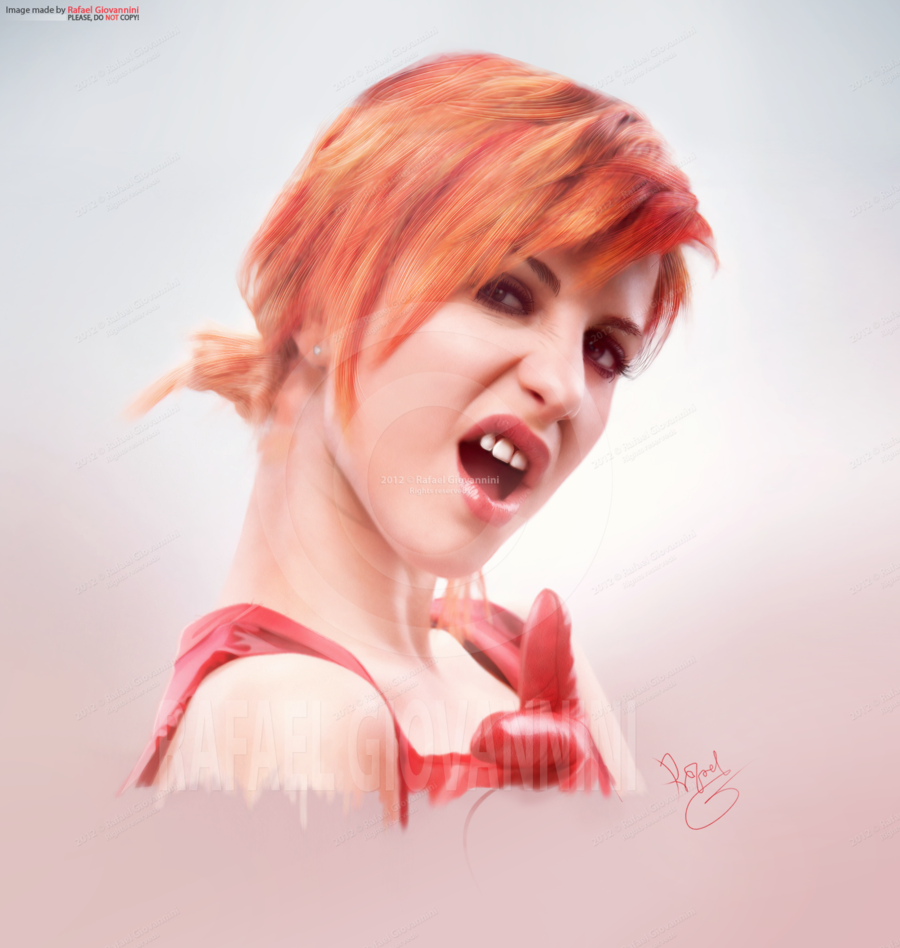 900x948 Hayley Williams Portrait Painting By Rafaelgiovannini - Hayley Williams Painting