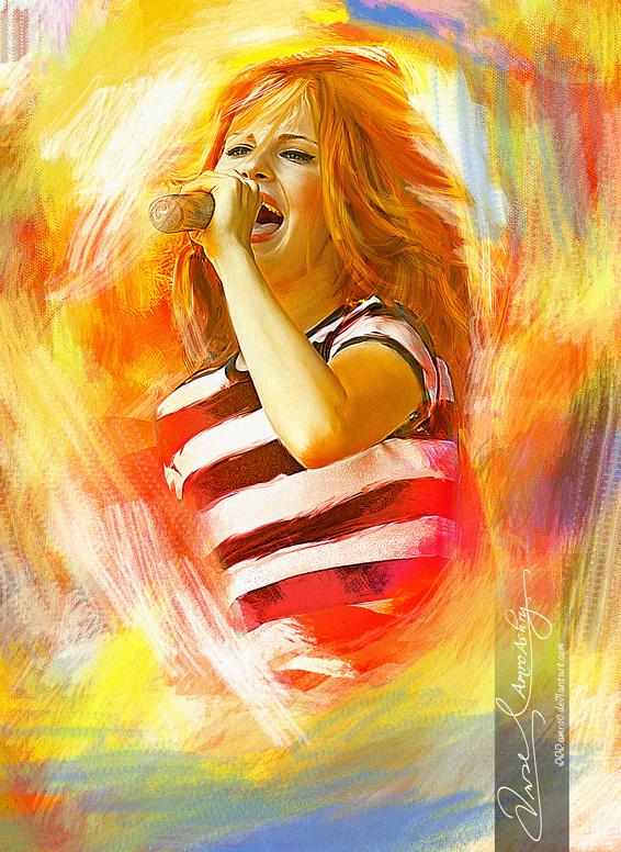 566x776 Live The Music - Hayley Williams Painting