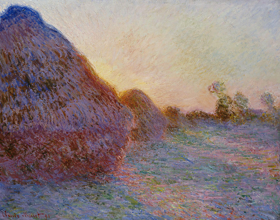900x710 Haystacks Painting By Claude Monet - Haystacks Painting