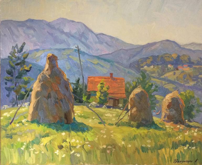 770x629 Saatchi Art Serbia. Haystacks - Haystacks Painting
