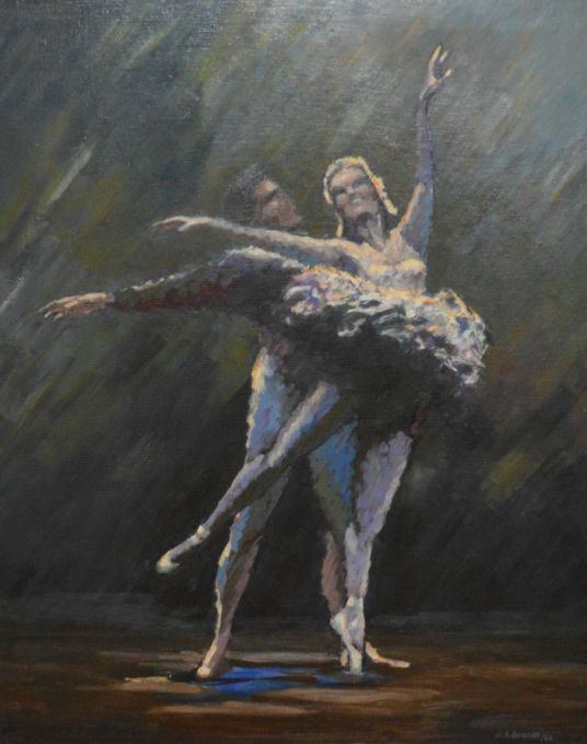 536x680 Framed Oil On Board Painting Marked On Verso - Hb Painting