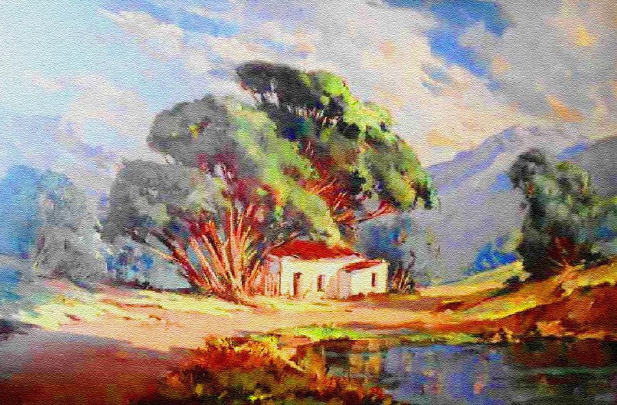 900x591 Landscape For Mary And Fred Denzel H B Painting By Gert J Rheeders - Hb Painting