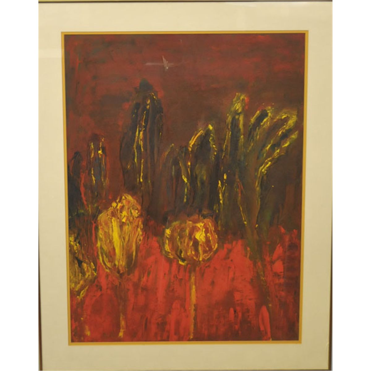 1200x1200 Oil Painting On Paper Signed H.b. - Hb Painting