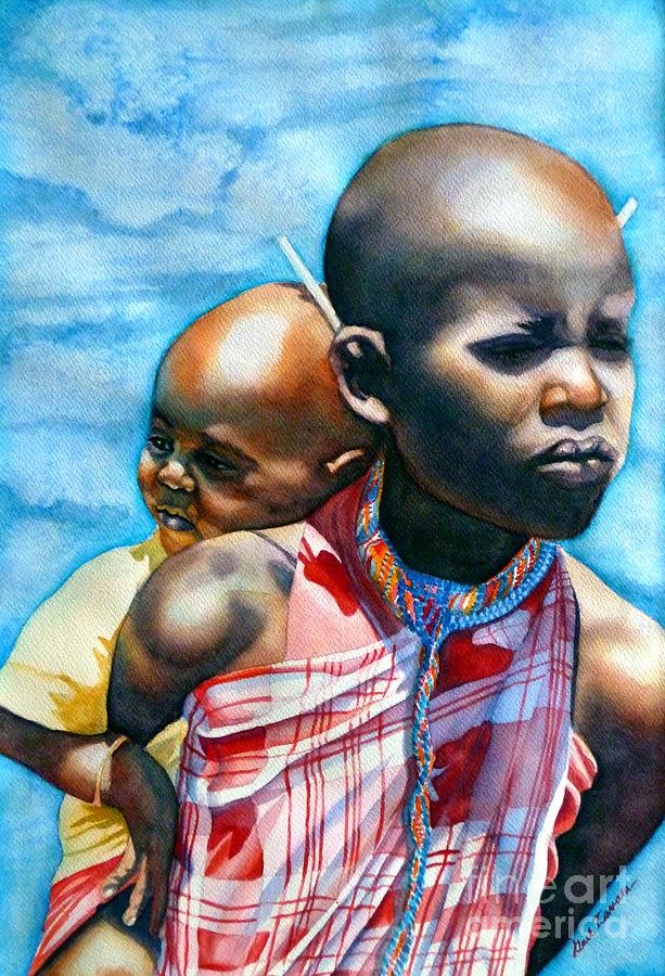 613x900 He Ain'T Heavy He's My Brother Painting By Gail Zavala - He Ain T Heavy Painting