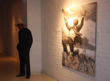 375x279 Iconic Artist Gilbert Young Debuts New Piece, - He Ain T Heavy Painting