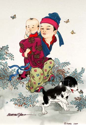 350x504 He Ain'T Heavy, He's My Brother Caroline Young - He Aint Heavy Hes My Brother Painting