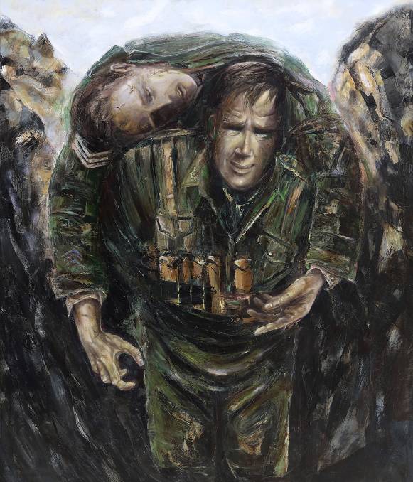 581x678 Primbee Painter In Gallipoli Art Prize Illawarra Mercury - He Aint Heavy Hes My Brother Painting