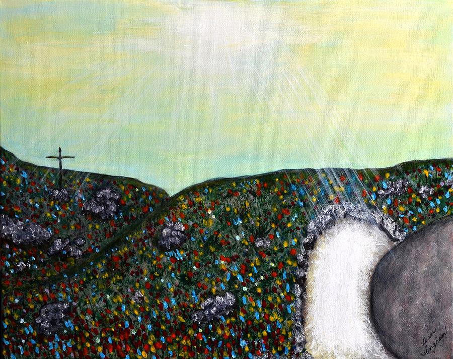 900x712 The Tomb He Has Risen Painting By Ann Ingham - He Is Risen Painting