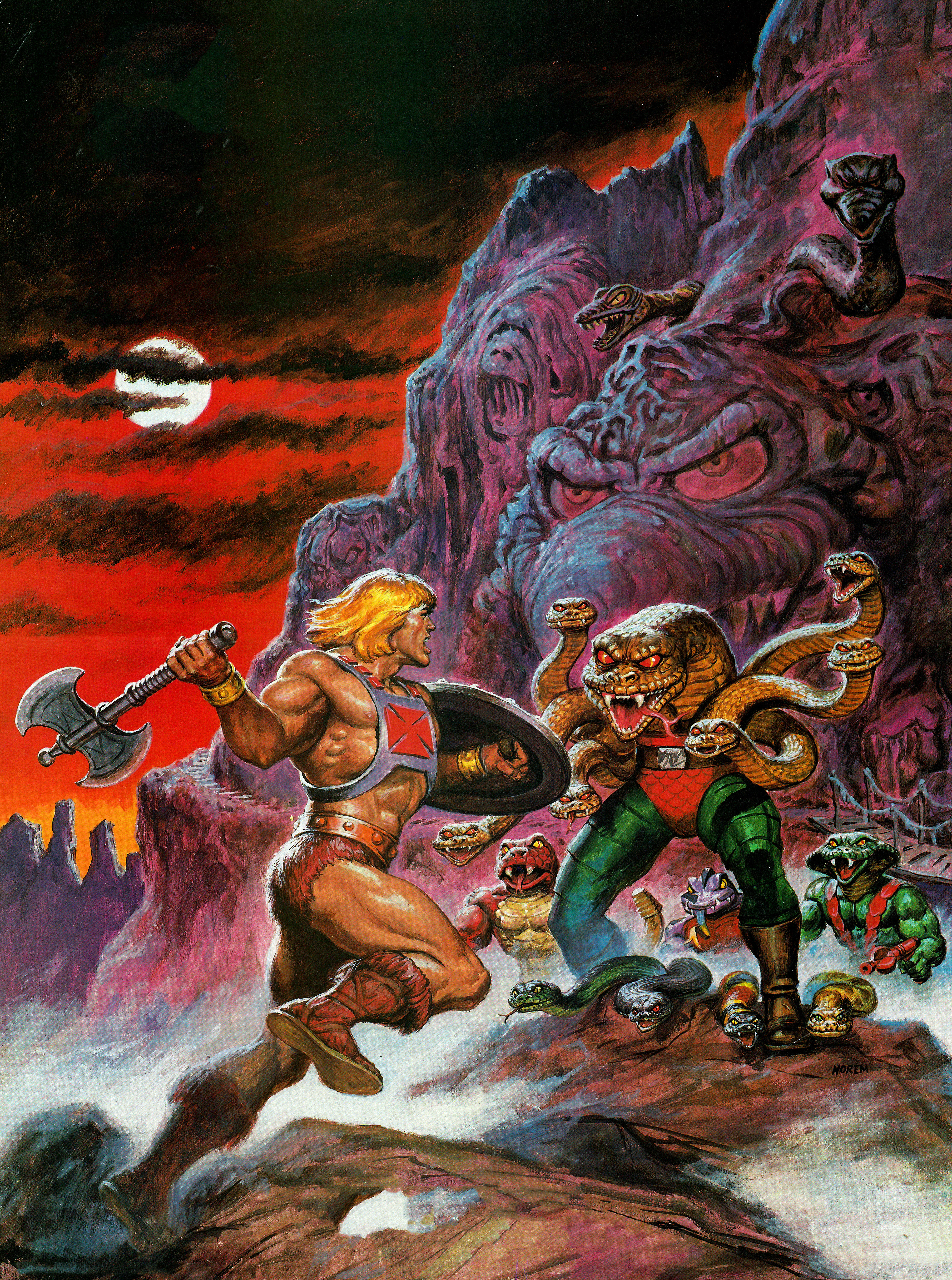 4000x5378 Monster Brains Masters Of The Universe Paintings By Earl Norem - He Man Painting