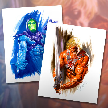 350x350 Masters Of The Universe He Man And Skeletor Art Print By Ale - He Man Painting