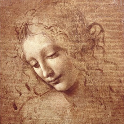 400x400 Head Of A Woman By Leonardo Da Vinci - Head Of A Woman Painting