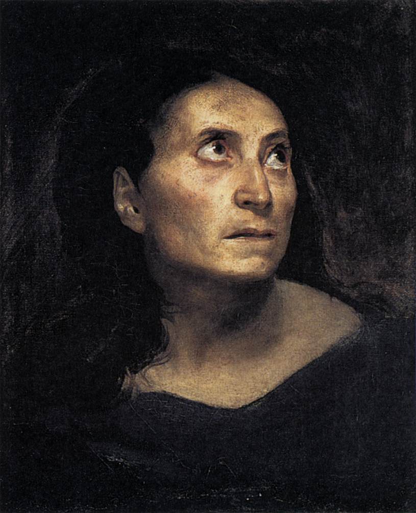 815x1003 Head Of A Woman (Delacroix) - Head Of A Woman Painting