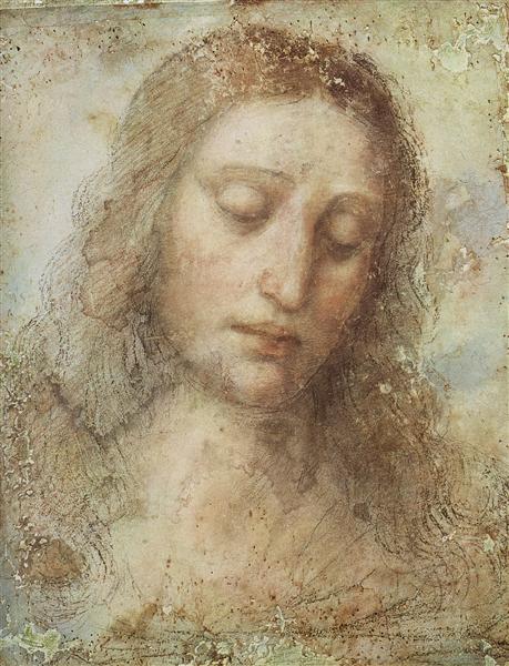 459x600 Head Of Christ, C.1495 - Head Of Christ Painting
