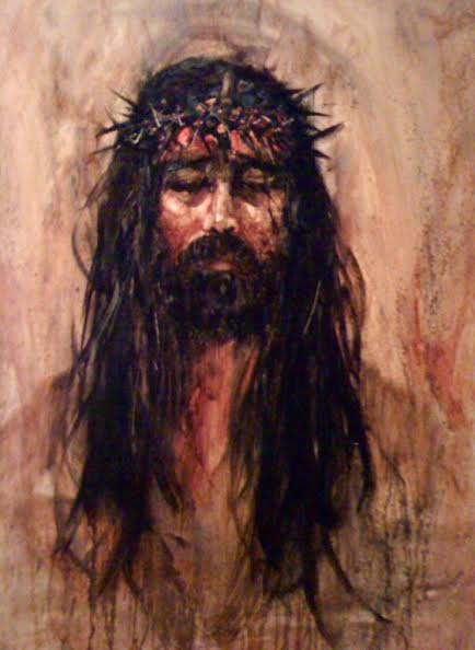 434x594 Head Of Christ Oil Painting - Head Of Christ Painting