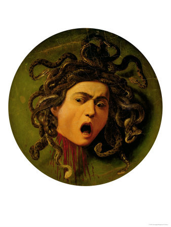 338x450 Medusa By Caravaggio - Head Of Medusa Painting