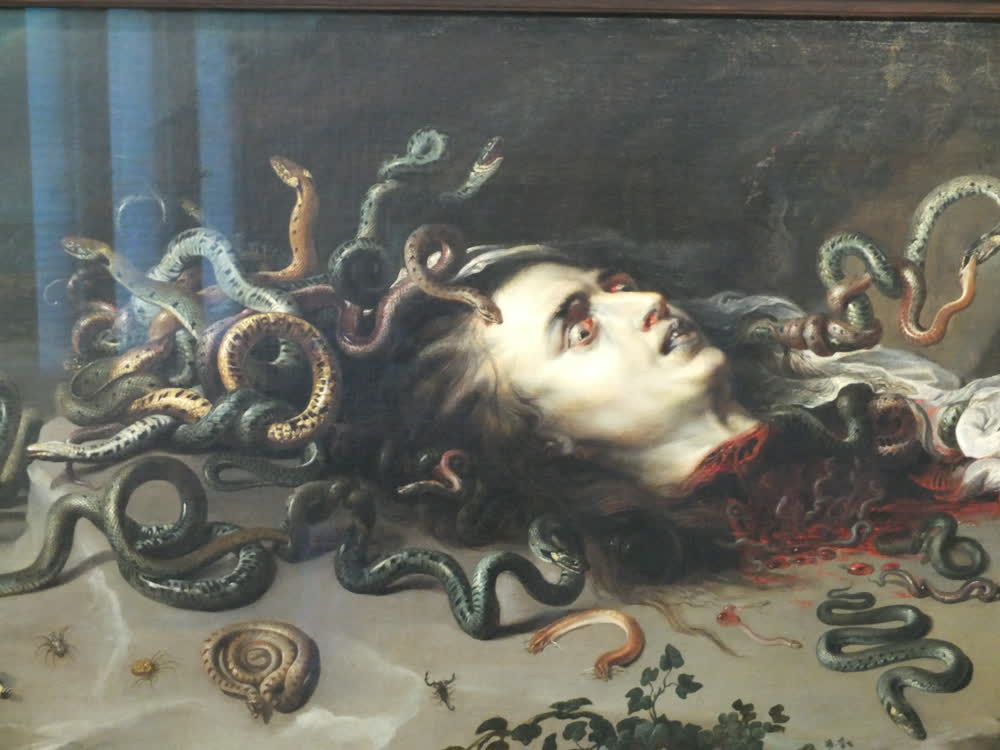 1000x750 The Head Of Medusa Painting By Ru 3xqqg6xb Tourist Tube - Head Of Medusa Painting