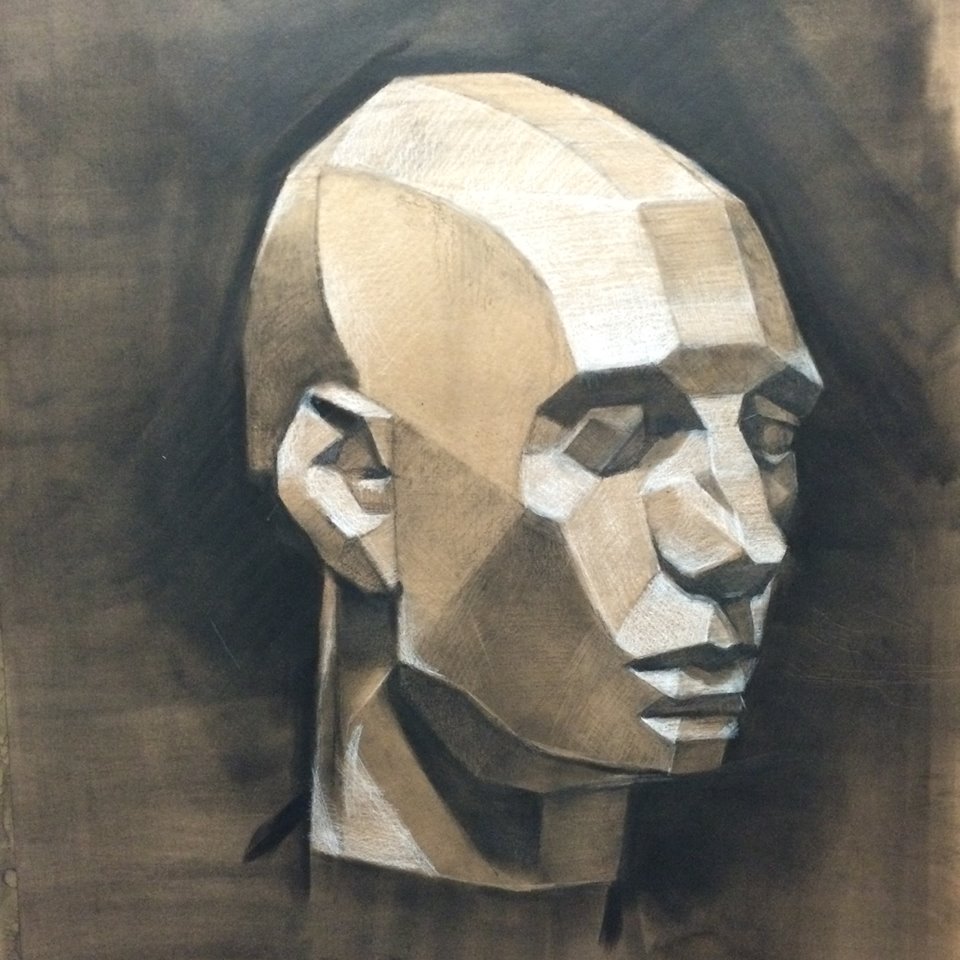 960x960 Drawing The Asaro Head Visual Art - Head Painting