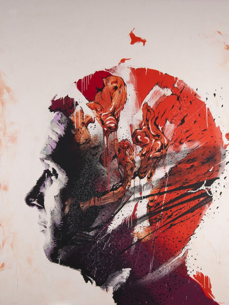 750x1001 Askew One (Elliot O'Donnell) Is A Multi Disciplinary Artist Mostly - Headache From Painting