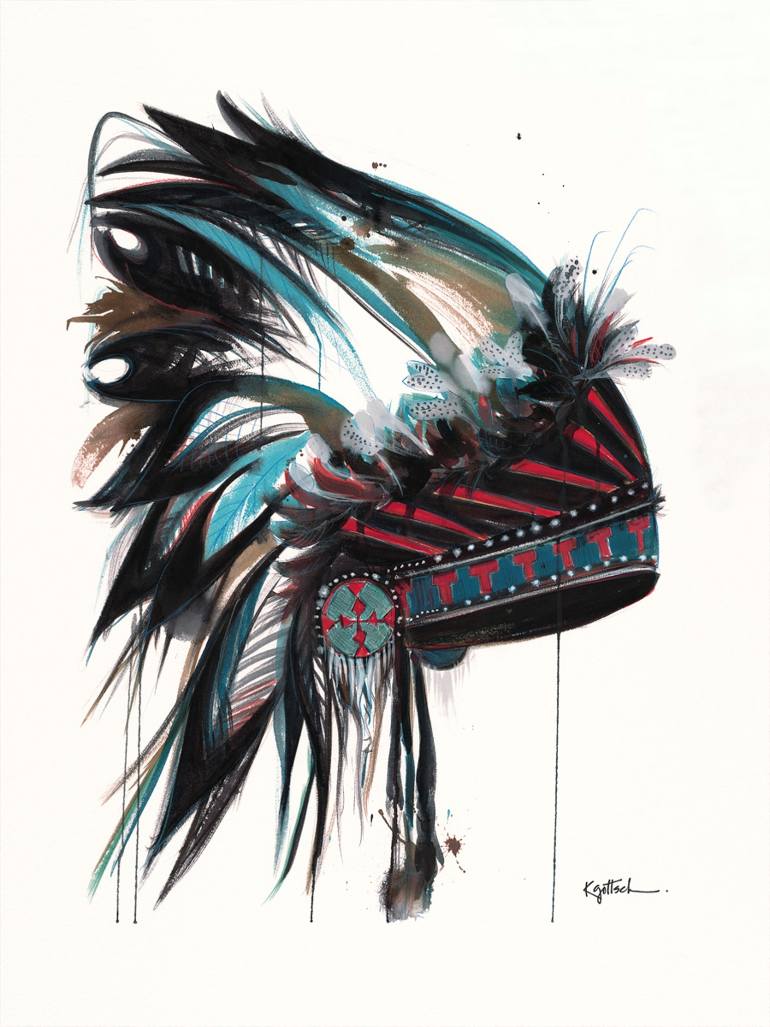 770x1027 Saatchi Art Headdress - Headdress Painting