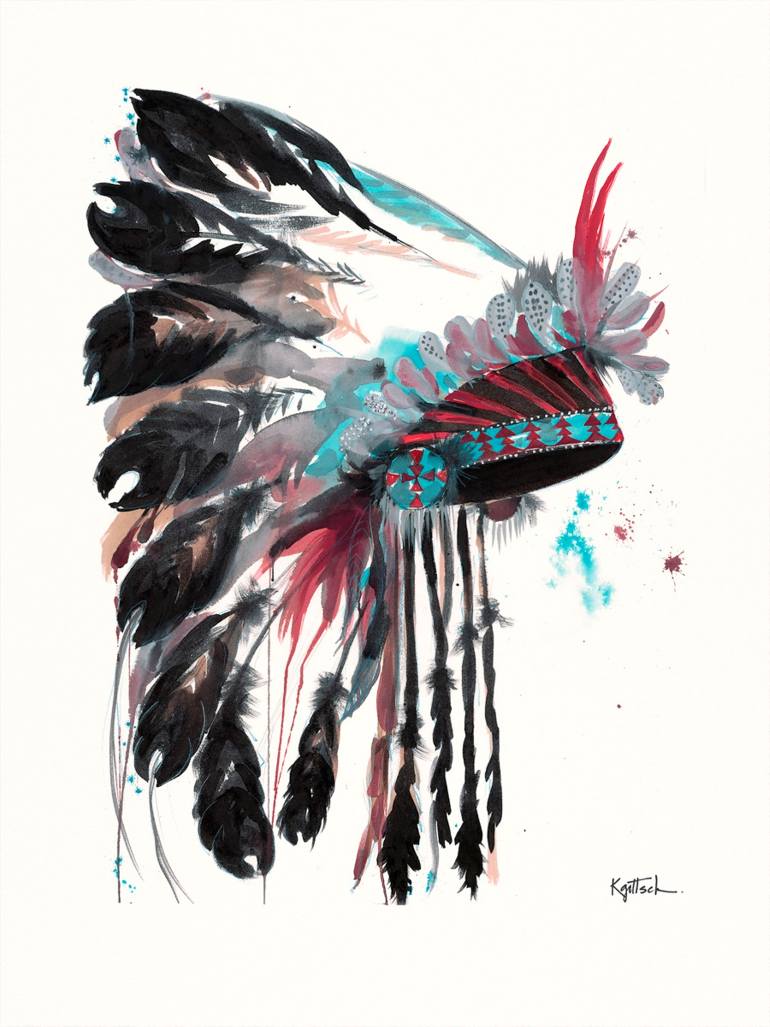 Headdress Painting at PaintingValley.com | Explore collection of ...