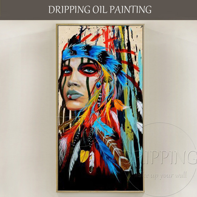 640x640 Fashion Design Artist Handmade High Quality Colorful Indiana - Headdress Painting