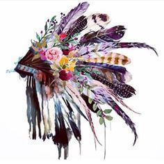 236x236 Indian Headdress Painting - Headdress Painting