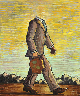 333x400 Robert Chiarito - Headless Man Painting