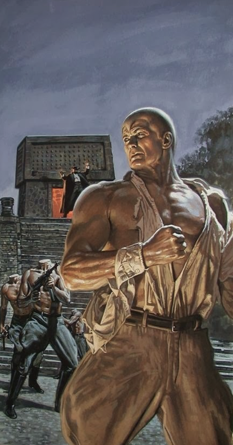 798x1522 The Headless Men, Bob Larkin Doc Savage Cover Painting Bob - Headless Man Painting