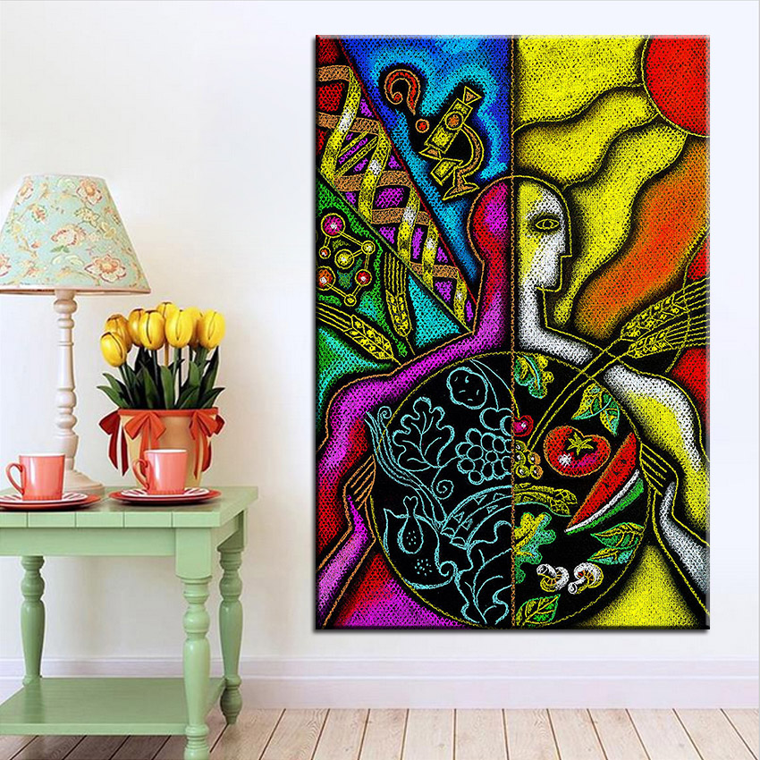 850x850 Large Size Printing Oil Painting Health Food Wall Painting Home - Healthy Food Painting