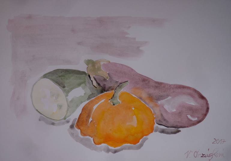 770x538 Saatchi Art Healthy Food 1 Painting By Vera Orzaghova - Healthy Food Painting