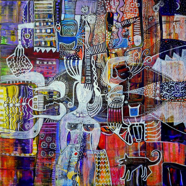 770x770 Saatchi Art Even My Shadow Is Healthy Painting By Eva Dahn Rubin - Healthy Painting