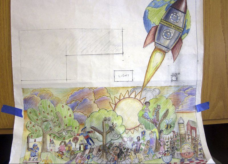 800x576 Artist Helps Elementary School Students Create Floor To Ceiling - Healthy Painting