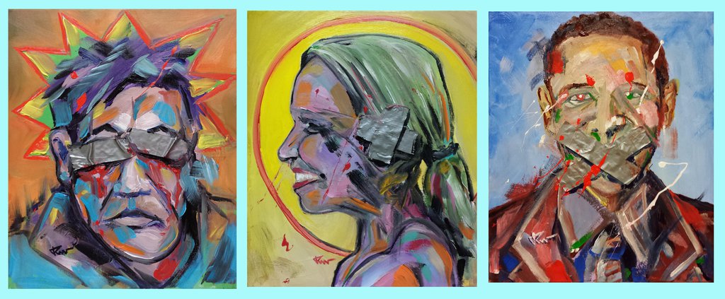 1024x423 See No Evil, Hear No Evil, Speak No Evil By Michaelelliottfurr - Hear No Evil See No Evil Speak No Evil Painting