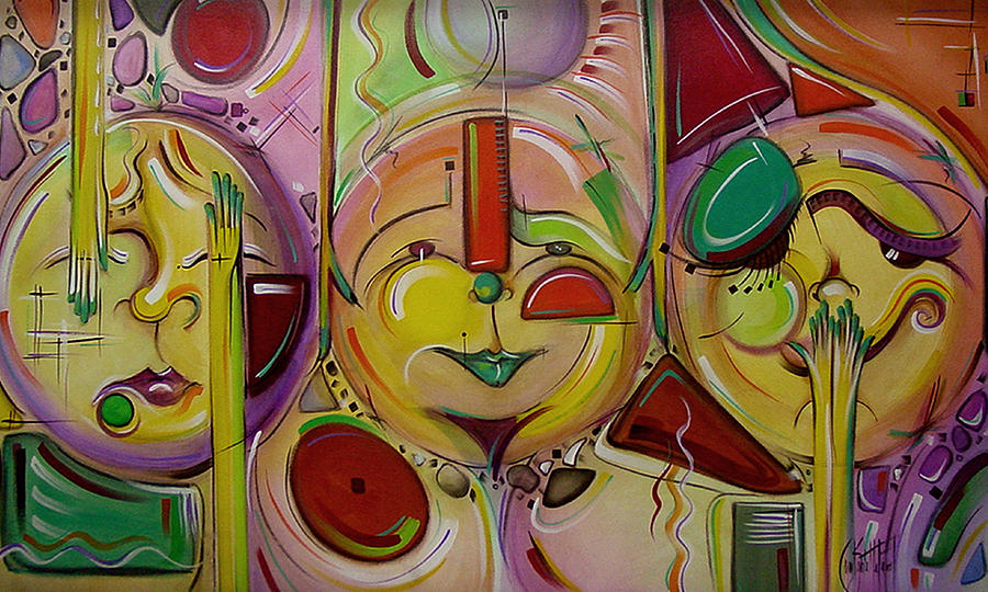 900x540 See No Hear No Speak No Evil Painting By Carol Fenzl - Hear No Evil See No Evil Speak No Evil Painting