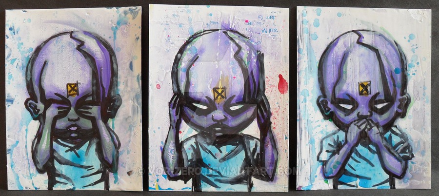 900x402 See No Hear No Speak No Evil By Vor Zero - Hear No Evil See No Evil Speak No Evil Painting
