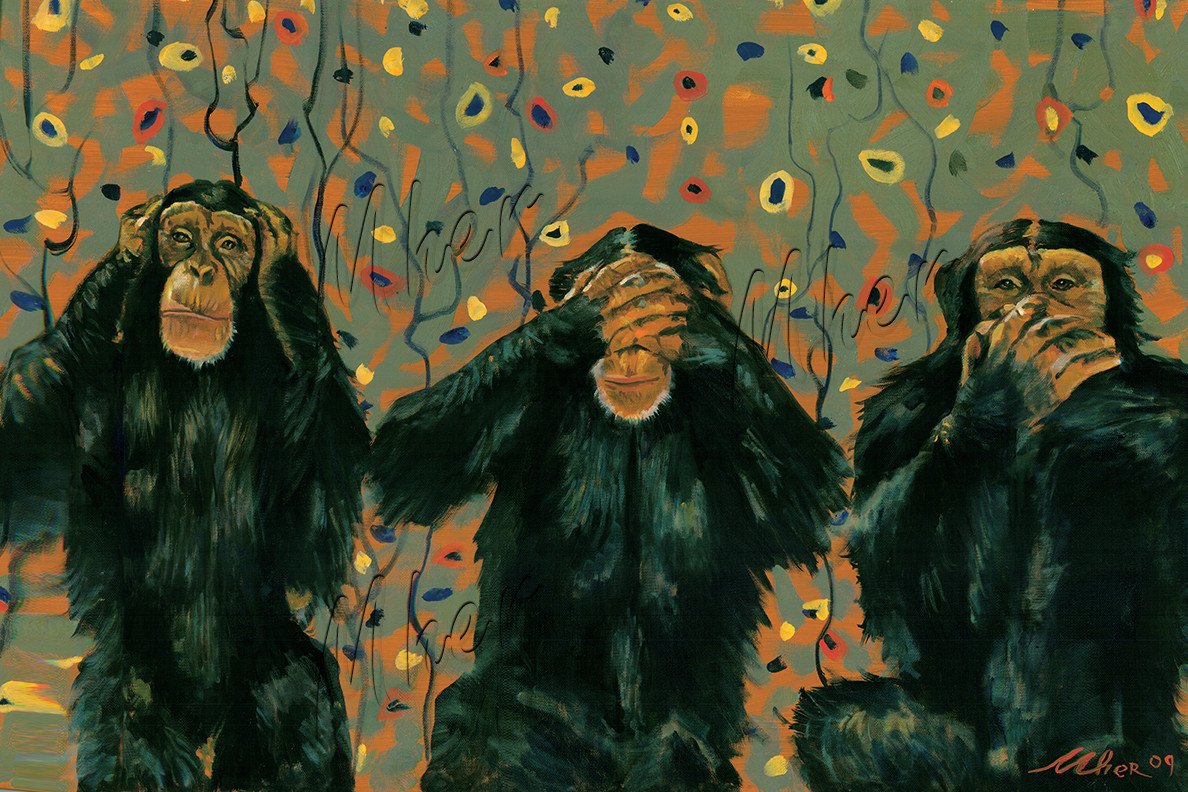 1188x792 See No Evil Hear No Evil Speak No Evil Inlight Studios - Hear No Evil See No Evil Speak No Evil Painting