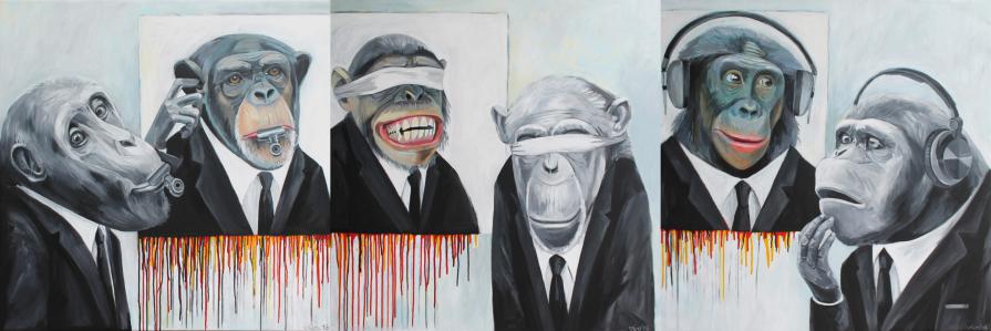895x299 Speak No Evil, See No Evil, Hear No Evil - Hear No Evil See No Evil Speak No Evil Painting