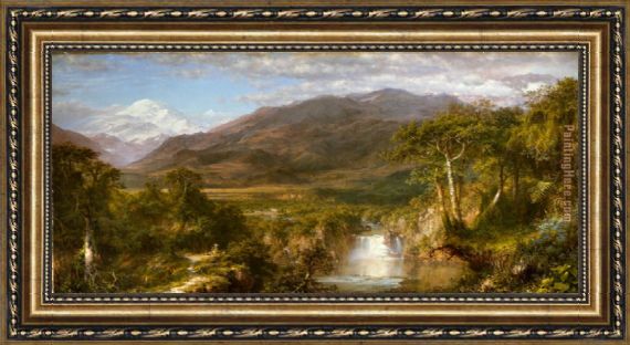 570x312 Frederic Edwin Church The Heart Of The Andes Framed Painting - Heart Of The Andes Painting