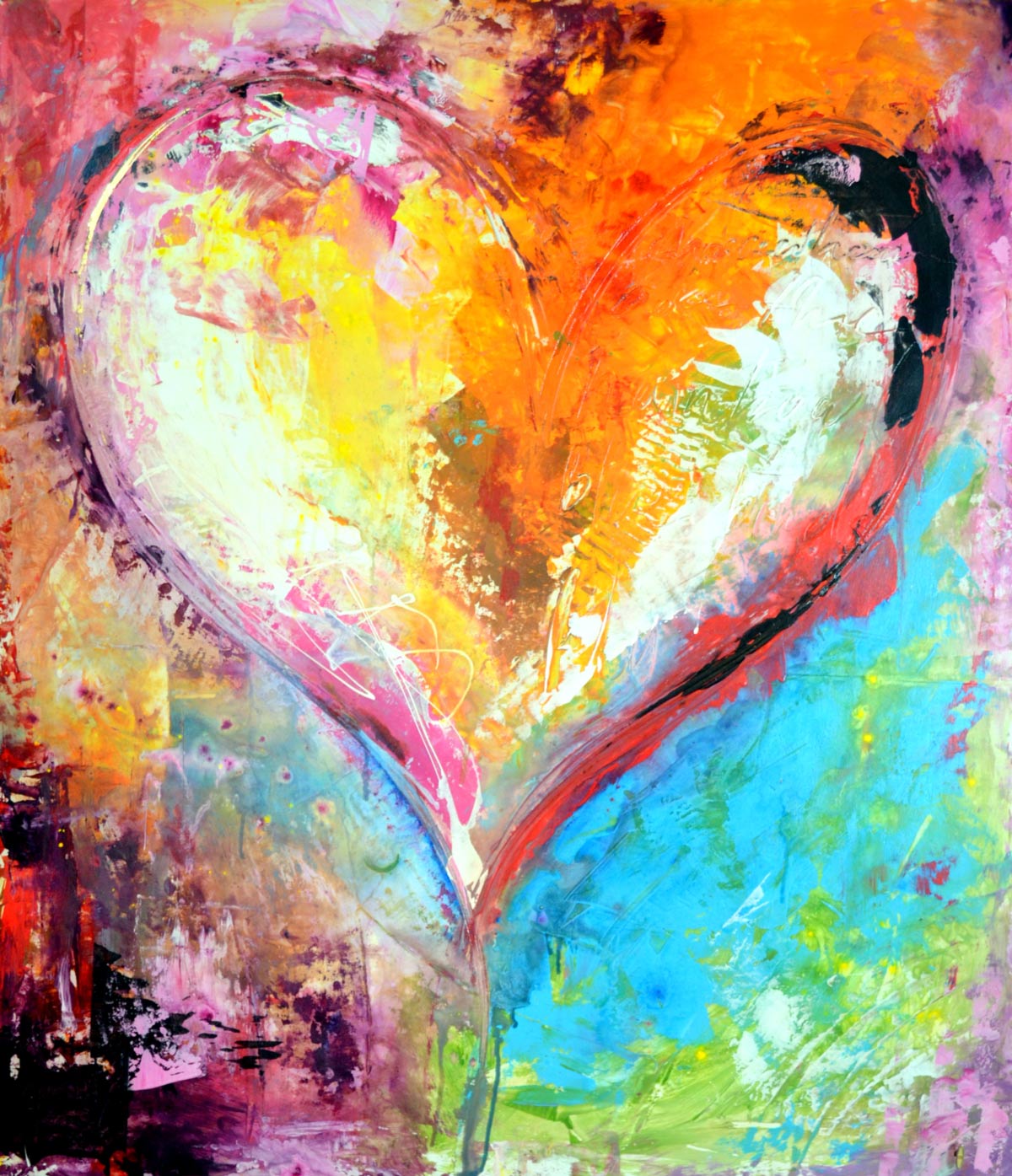 1200x1395 Heart Paintings - Heart Painting