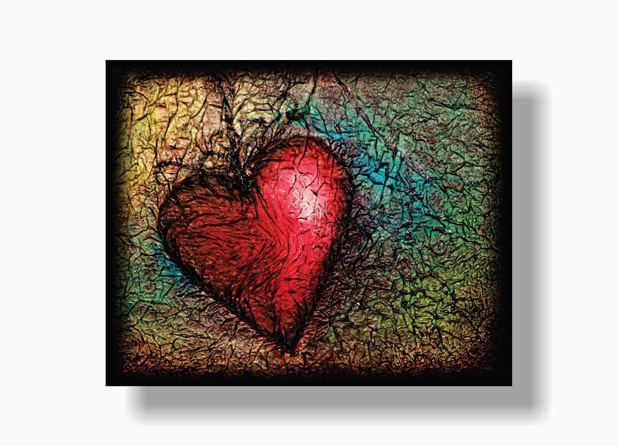2048x1478 How To Paint A Heart With Tissue Paper Texture - Heart Painting